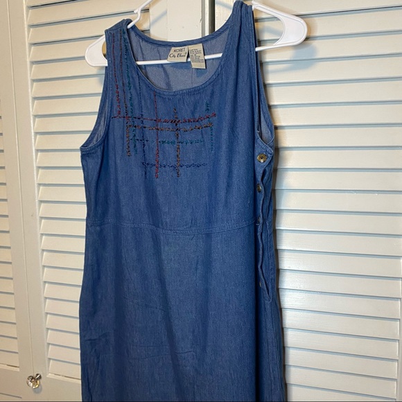 VINTAGE KORET CITY BLUES DENIM DRESS - Picture 1 of 9